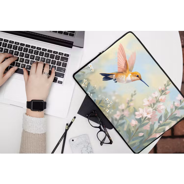 Laptophoes - Kolibrie - Illustratie - Kleurrijk — 3