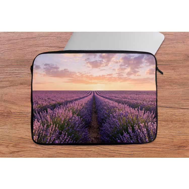 Laptophoes - Landschap - Lavendelveld - Paars — 2