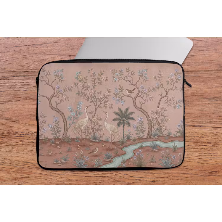 Laptophoes - Nostalgisch - Reigers - Roze — 2