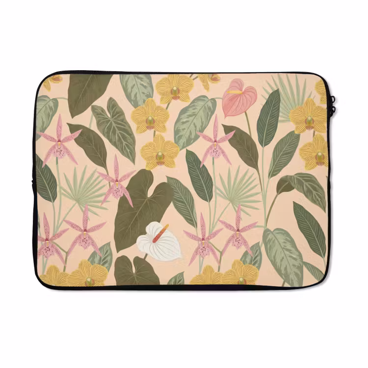 Laptophoes - Patroon - Bloemen - Kleurrijk — 5