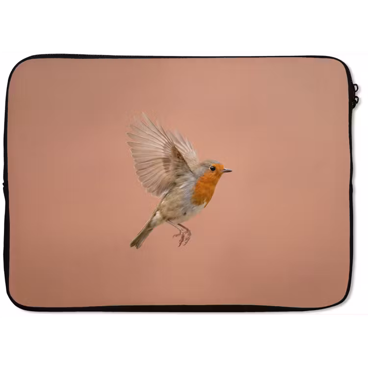 Laptophoes - Roodborst - Natuur - Roze — 1