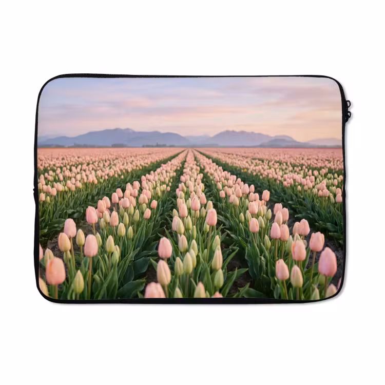 Laptophoes - Tulpen - Landschap - Roze — 5