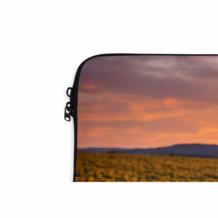 Laptophoes - Zonnebloemen - Heuvellandschap - Geel — 6