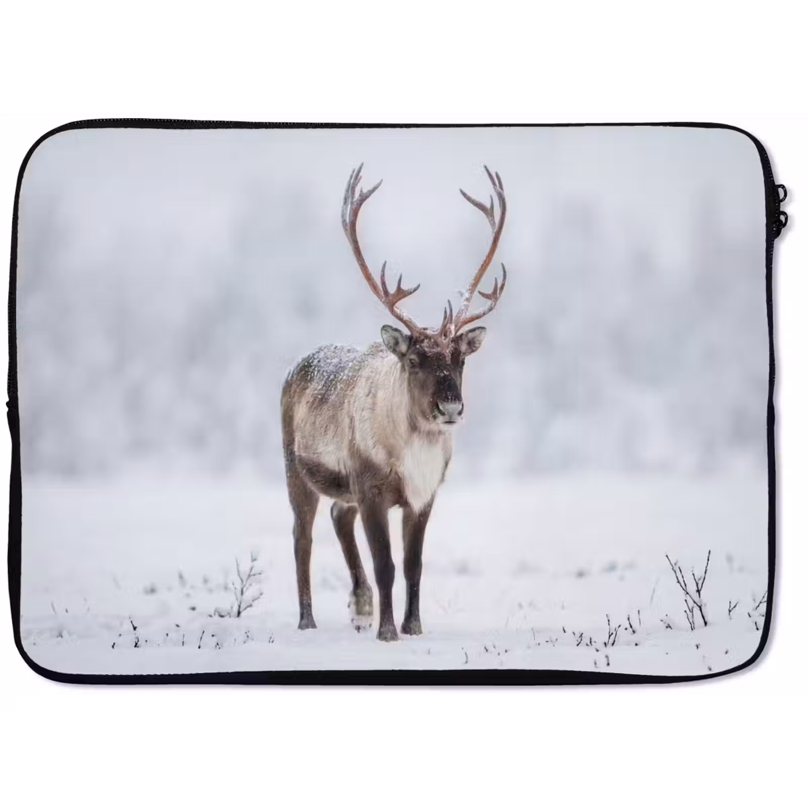 Laptophoes - Rendier - Gewei - Toendra - Sneeuw - Wild — 1