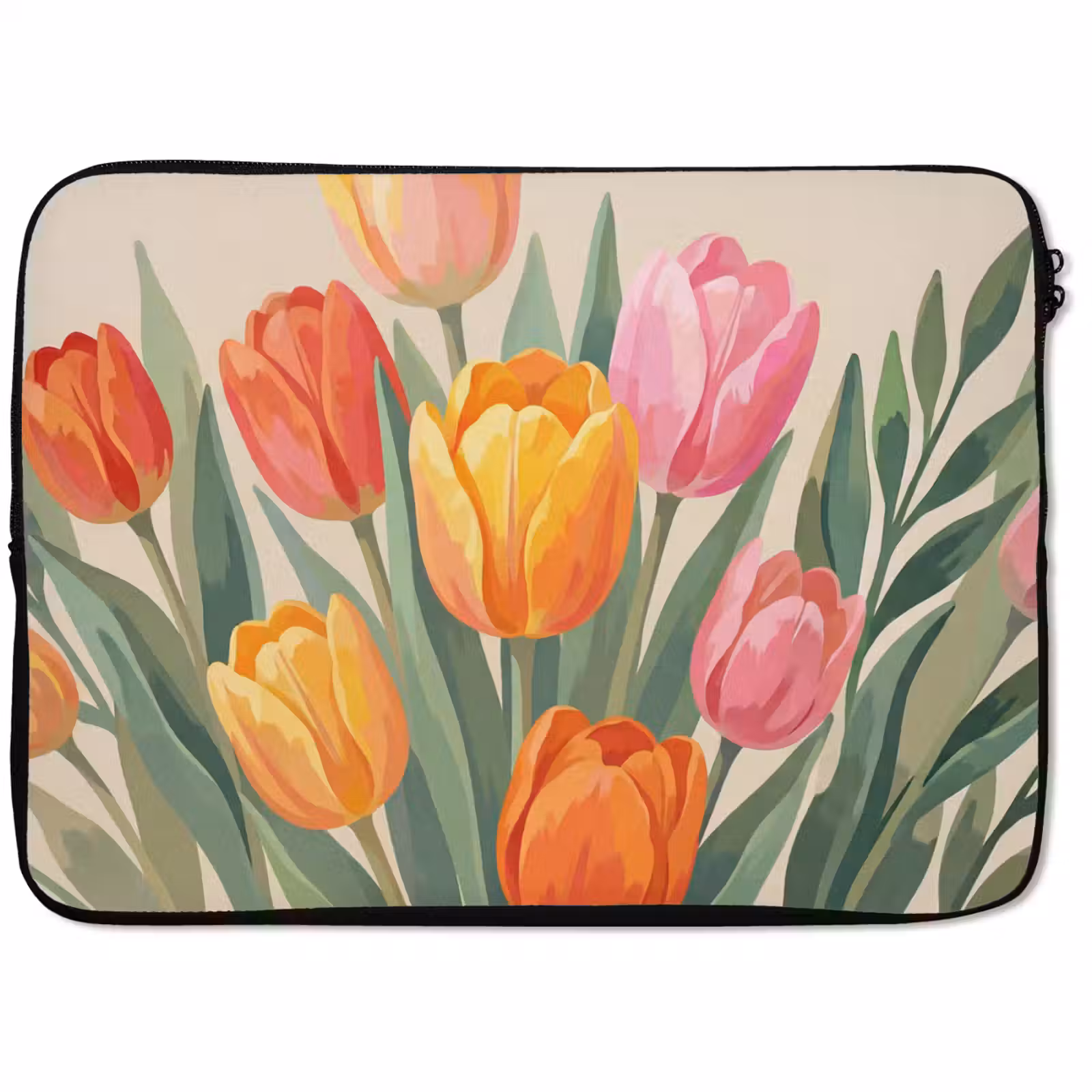 Laptophoes - Tulpen - Abstract - Kleurrijk — 1
