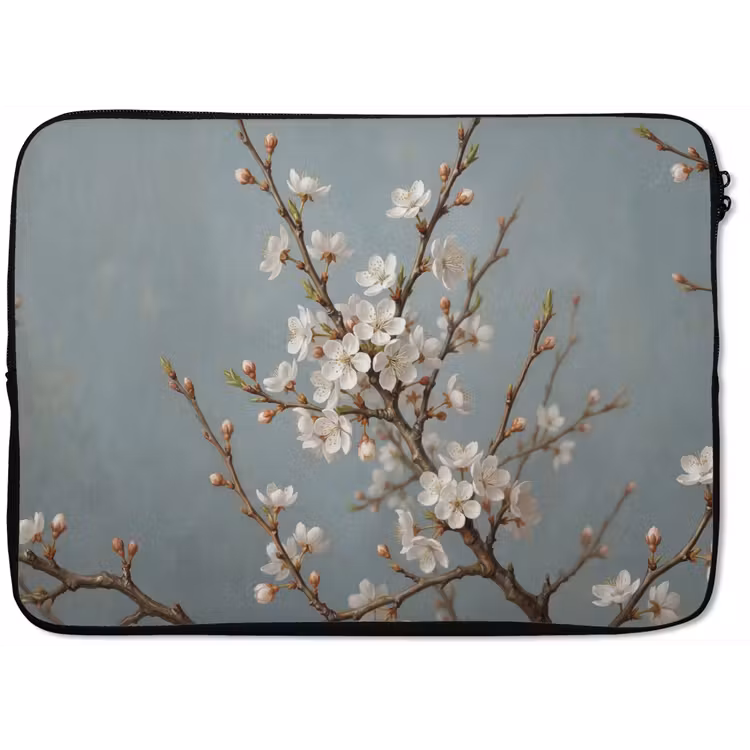 Laptophoes - Botanisch - Stilleven - Blauw — 1