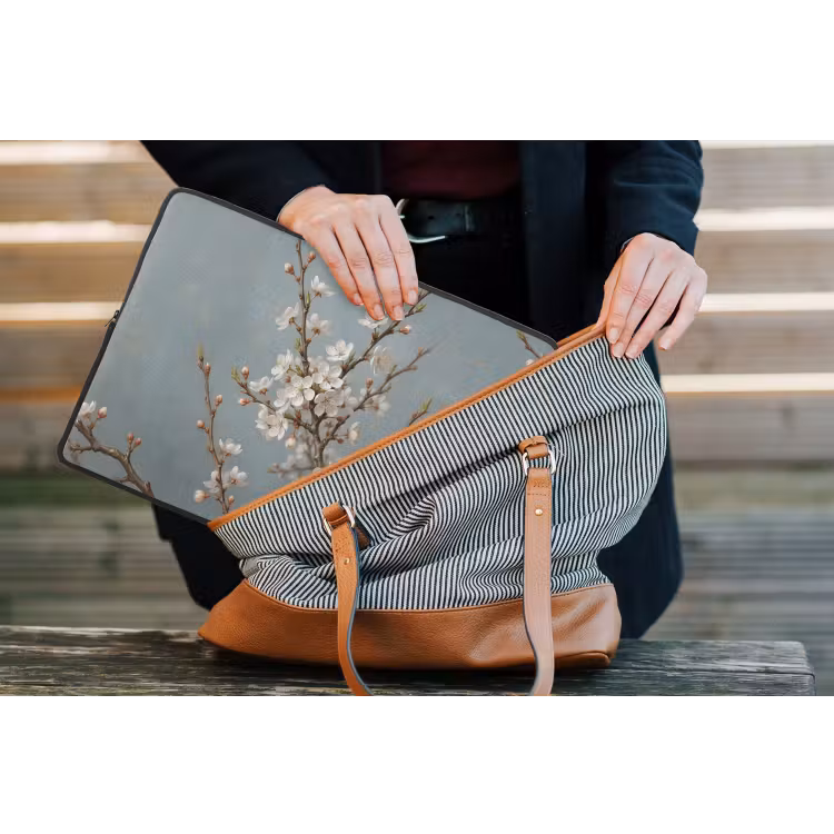 Laptophoes - Botanisch - Stilleven - Blauw — 4
