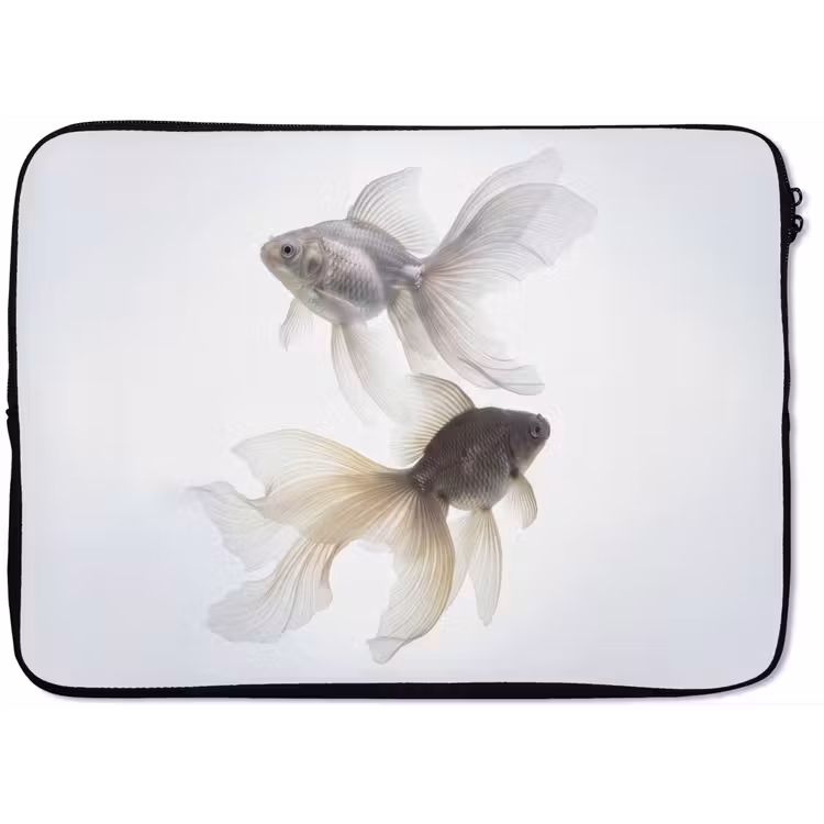 Laptophoes - Goudvissen - Modern - Wit — 1