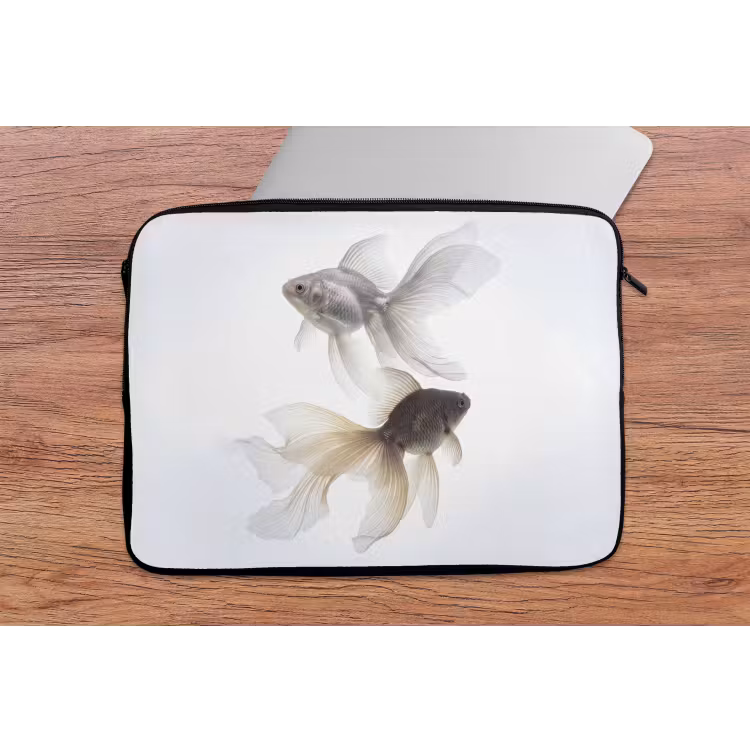 Laptophoes - Goudvissen - Modern - Wit — 2