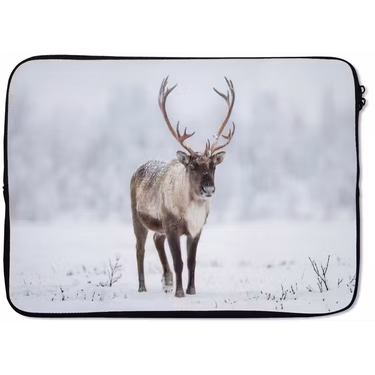 Laptophoes - Rendier - Gewei - Toendra - Sneeuw - Wild — 1