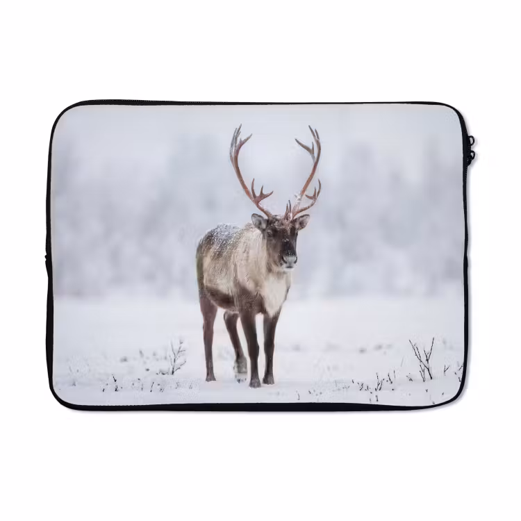 Laptophoes - Rendier - Gewei - Toendra - Sneeuw - Wild — 5
