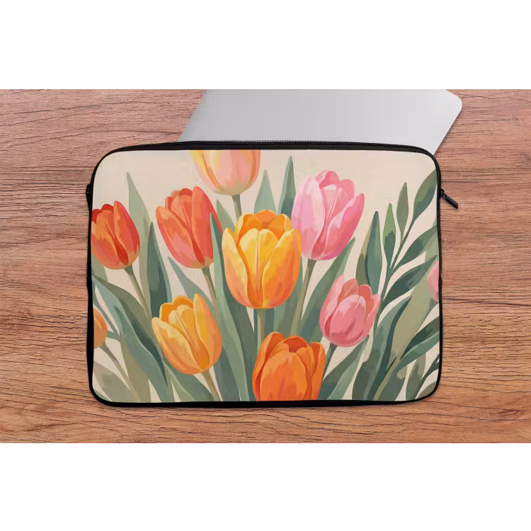 Laptophoes - Tulpen - Abstract - Kleurrijk — 2