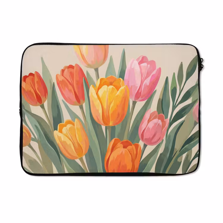 Laptophoes - Tulpen - Abstract - Kleurrijk — 5