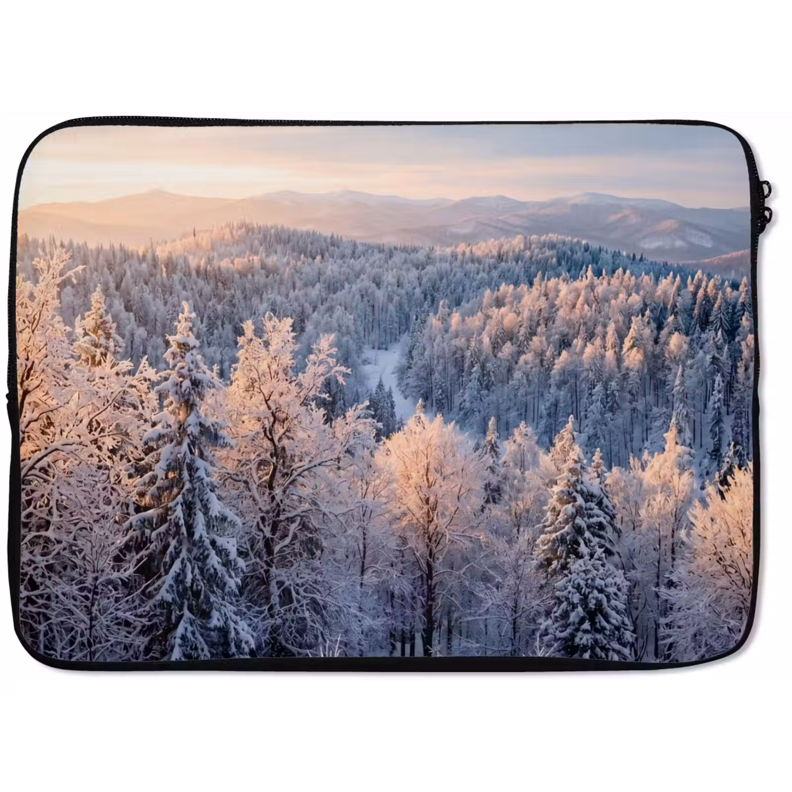 Laptophoes - Bos - Bergen - Goud - Winter - Warm — 1