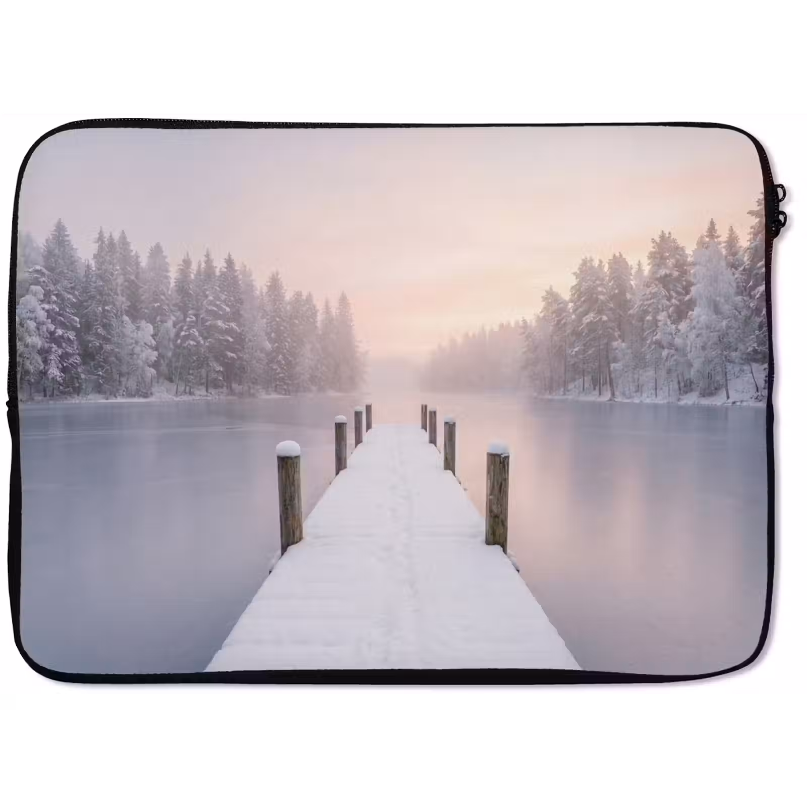 Laptophoes - Steiger - Meer - Mist - Winter - Serene — 1