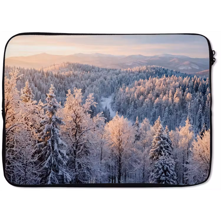 Laptophoes - Bos - Bergen - Goud - Winter - Warm — 1
