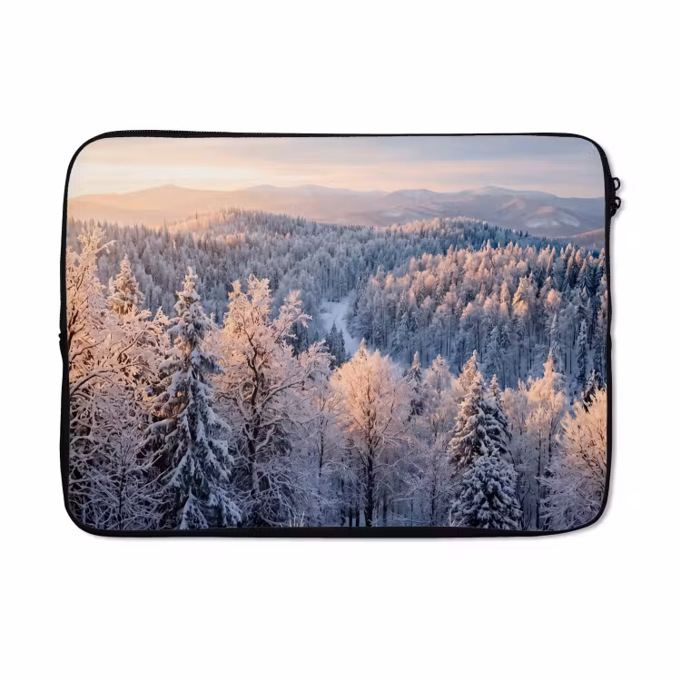 Laptophoes - Bos - Bergen - Goud - Winter - Warm — 5
