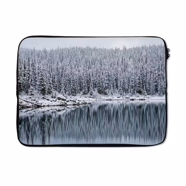 Laptophoes - Bos - Reflectie - Meer - Winter - Serene — 5