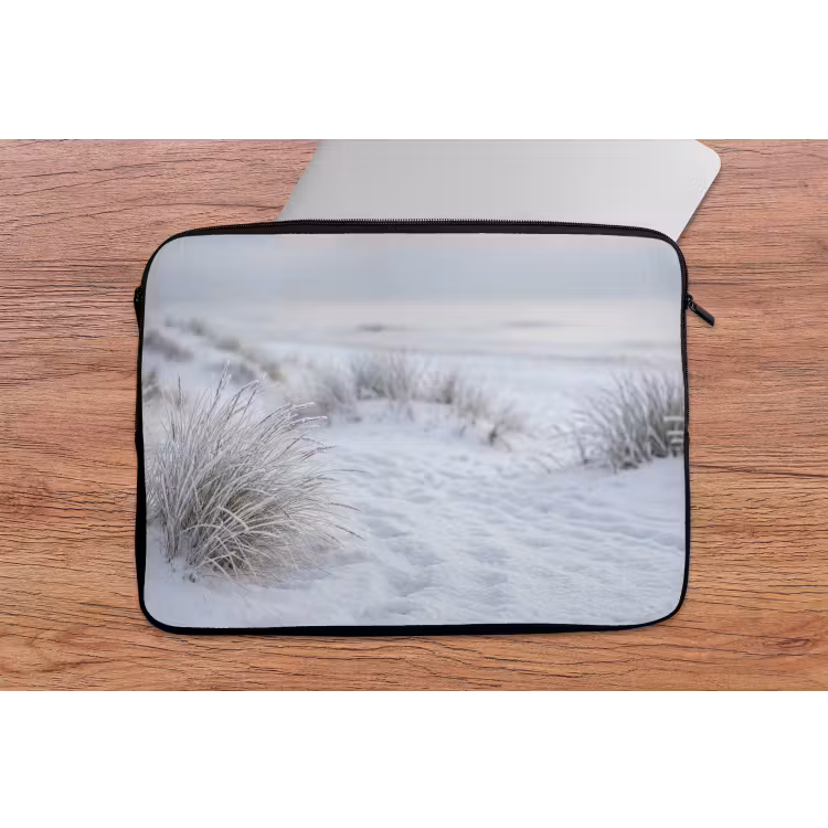Laptophoes - Duinen - Sneeuw - Strand - Winter - Serene — 2