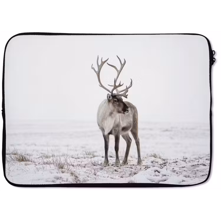 Laptophoes - Rendier - Gewei - Sneeuw - Winter — 1
