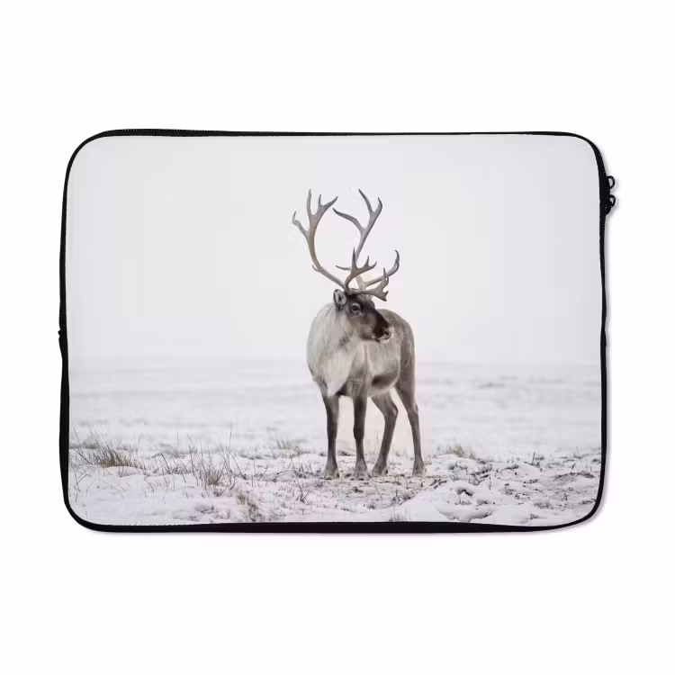 Laptophoes - Rendier - Gewei - Sneeuw - Winter — 5