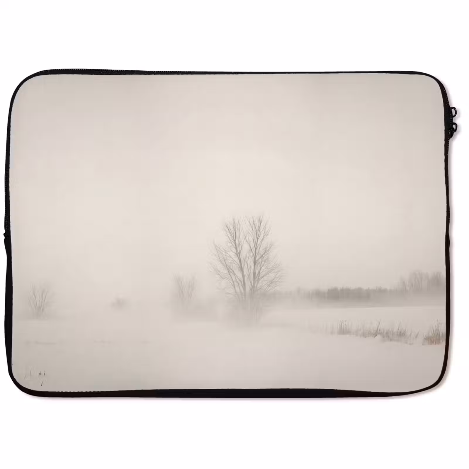 Laptophoes - Boom - Mist - Sneeuw - Winter - Minimalistisch — 1