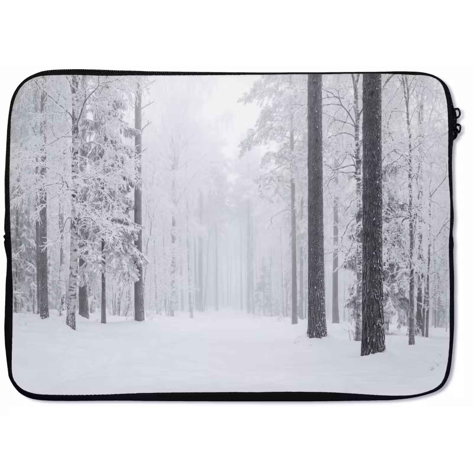 Laptophoes - Bos - Sneeuw - Pad - Winter - Stilte — 1