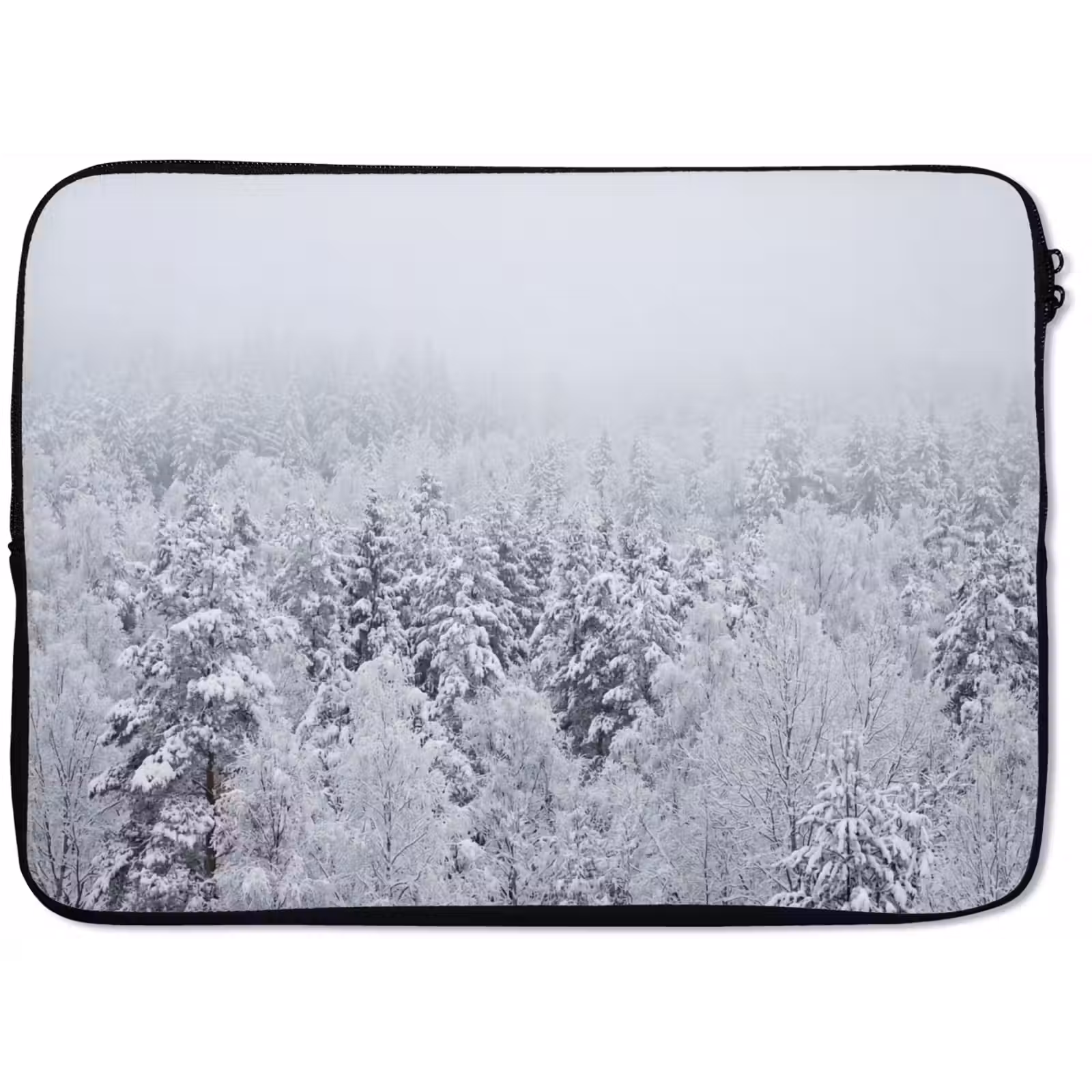 Laptophoes - Bos - Sneeuw - Winter - Natuur - Wit — 1