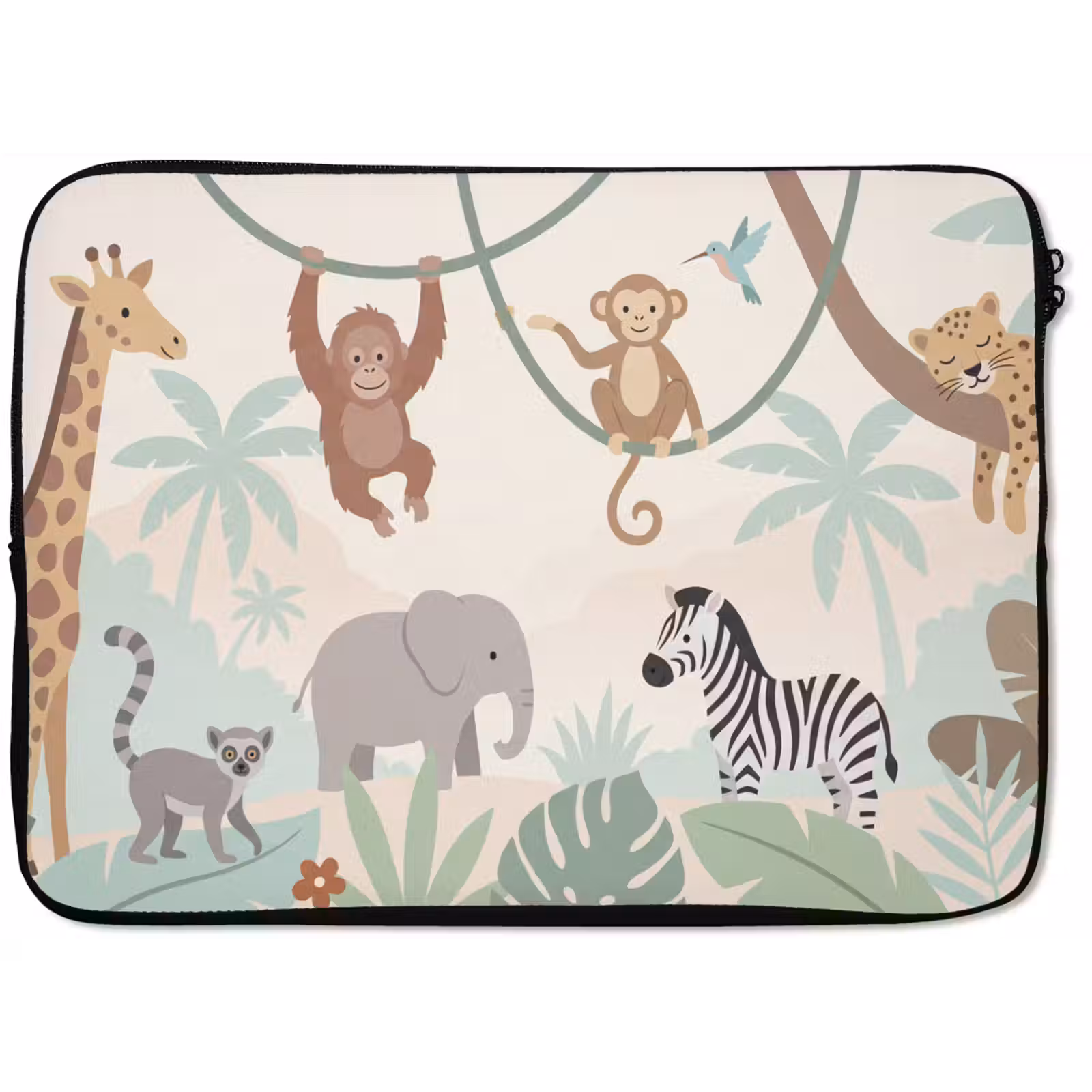 Laptophoes - Jungle - Dieren - Groen — 1