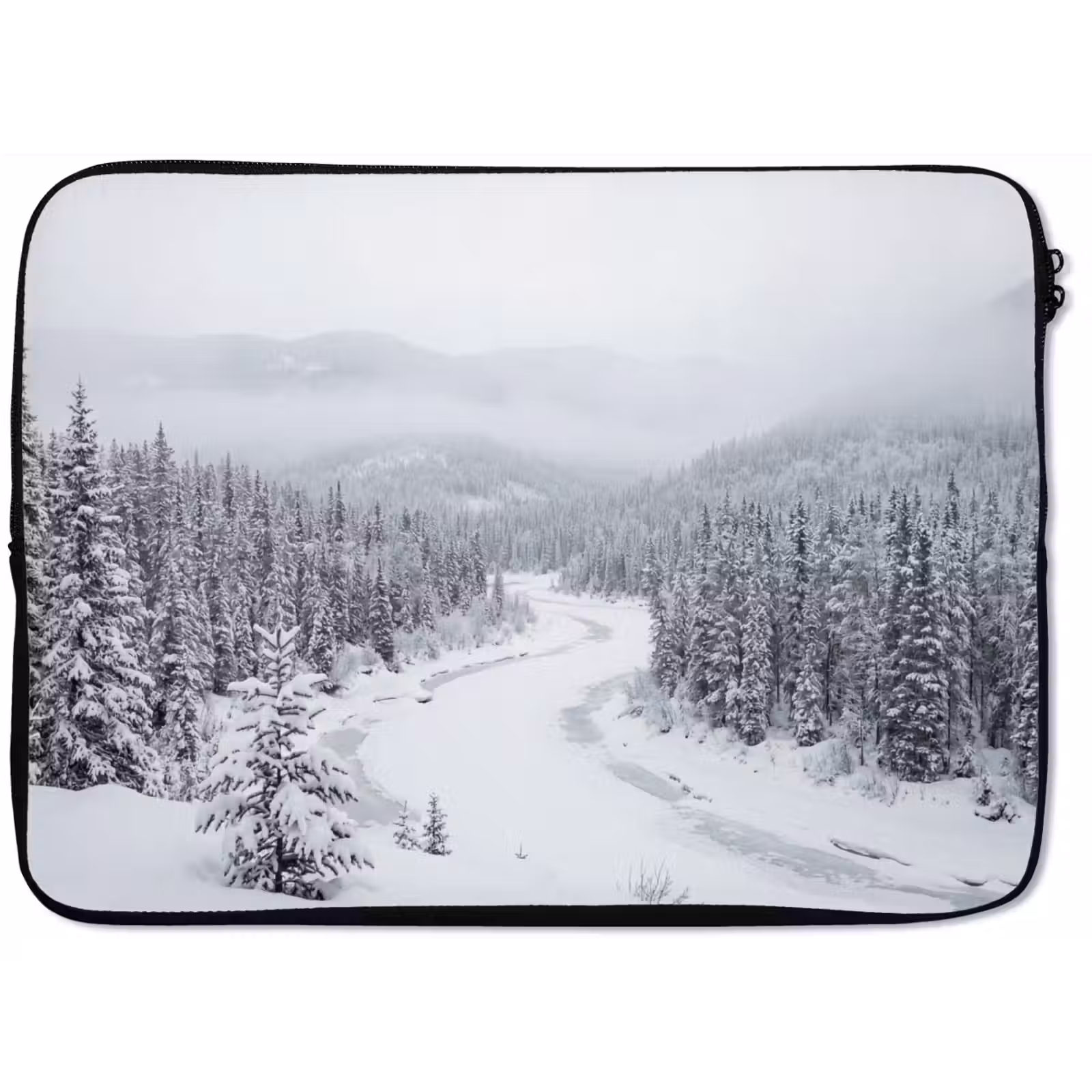 Laptophoes - Rivier - Bevroren - Landschap - Winter — 1