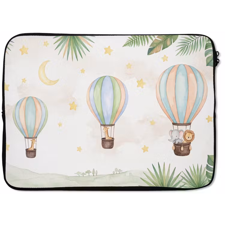 Laptophoes - Aquarel - Luchtballonnen - Pastel — 1