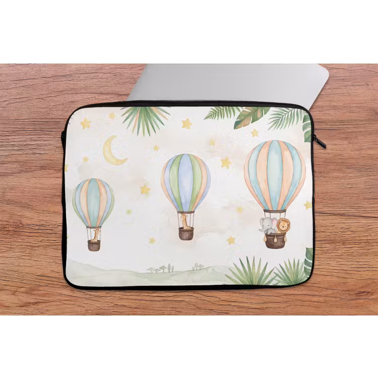 Laptophoes - Aquarel - Luchtballonnen - Pastel — 2