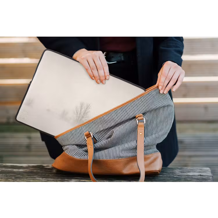 Laptophoes - Boom - Mist - Sneeuw - Winter - Minimalistisch — 4