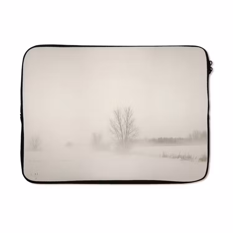 Laptophoes - Boom - Mist - Sneeuw - Winter - Minimalistisch — 5