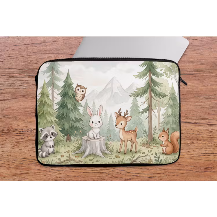 Laptophoes - Bos - Dieren - Groen — 2