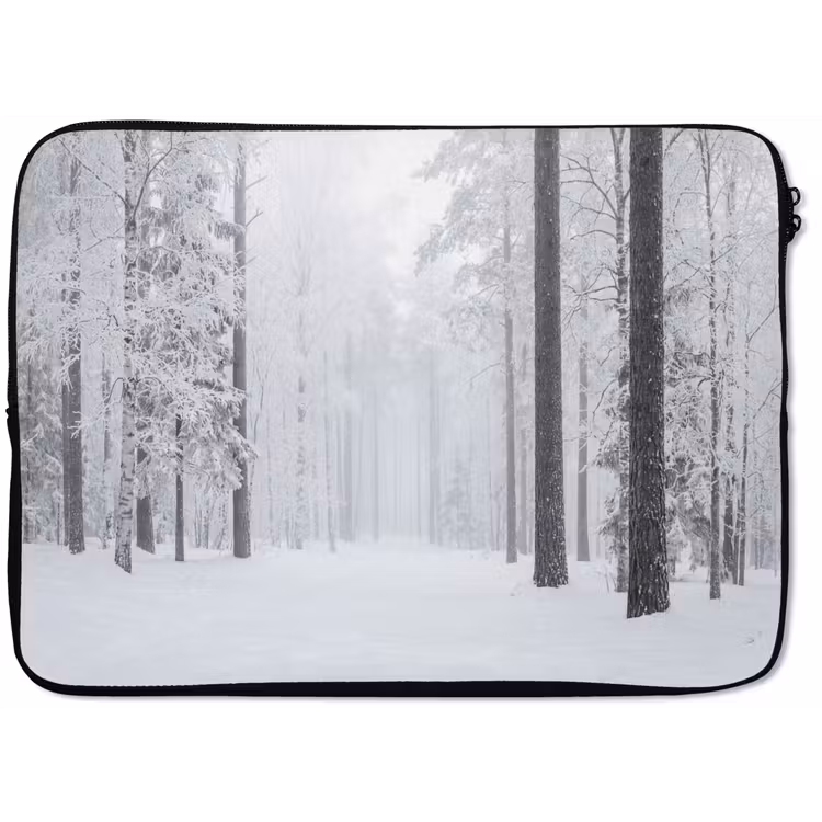 Laptophoes - Bos - Sneeuw - Pad - Winter - Stilte — 1
