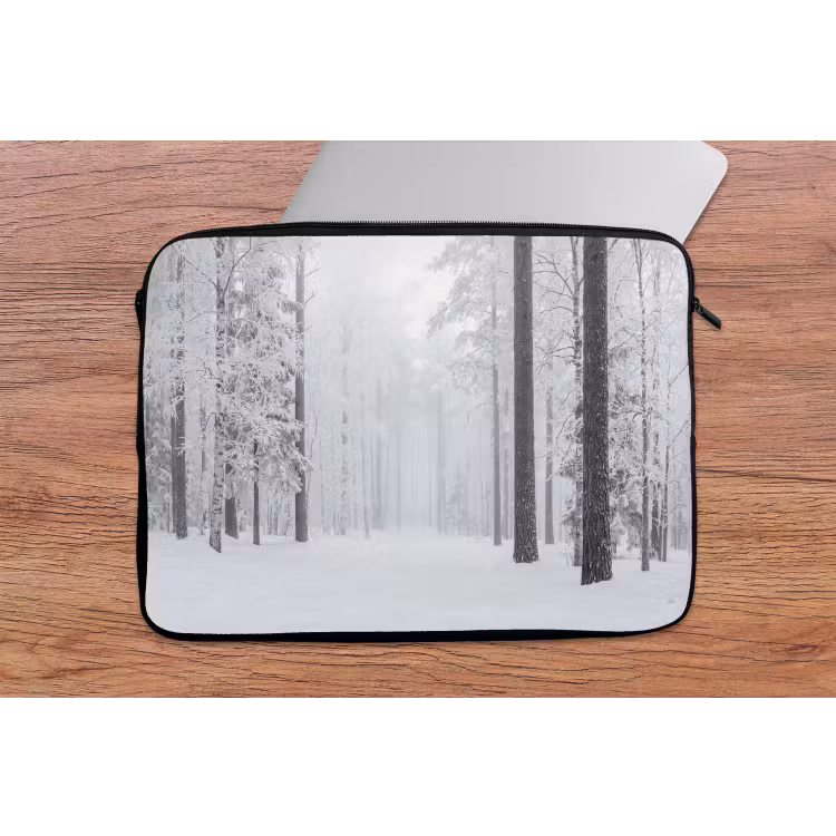 Laptophoes - Bos - Sneeuw - Pad - Winter - Stilte — 2