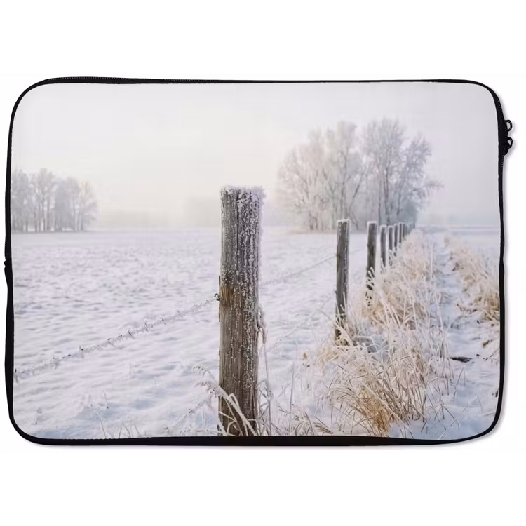 Laptophoes - Hek - Sneeuw - Mist - Platteland - Nostalgisch — 1