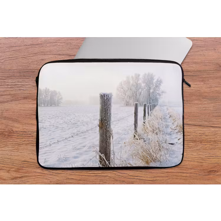 Laptophoes - Hek - Sneeuw - Mist - Platteland - Nostalgisch — 2