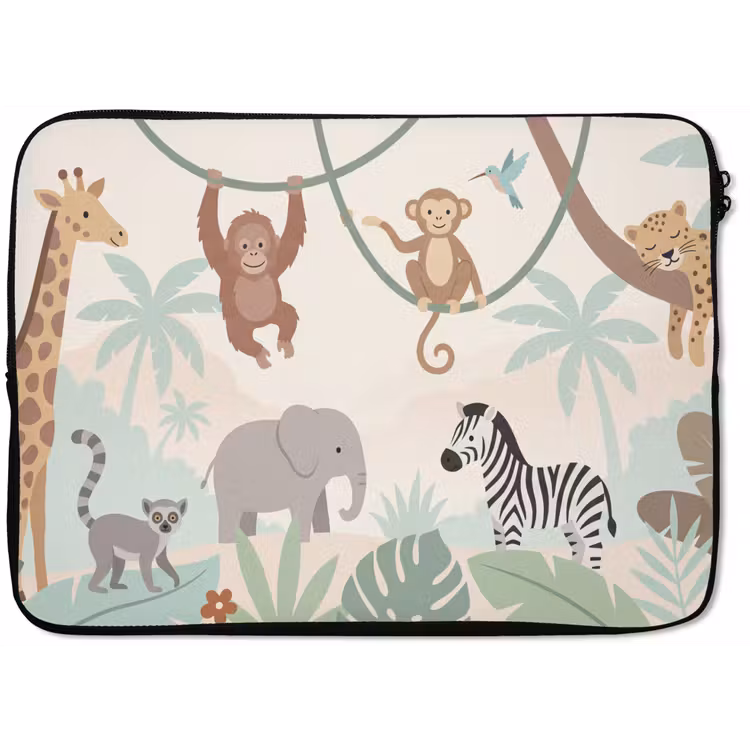 Laptophoes - Jungle - Dieren - Groen — 1
