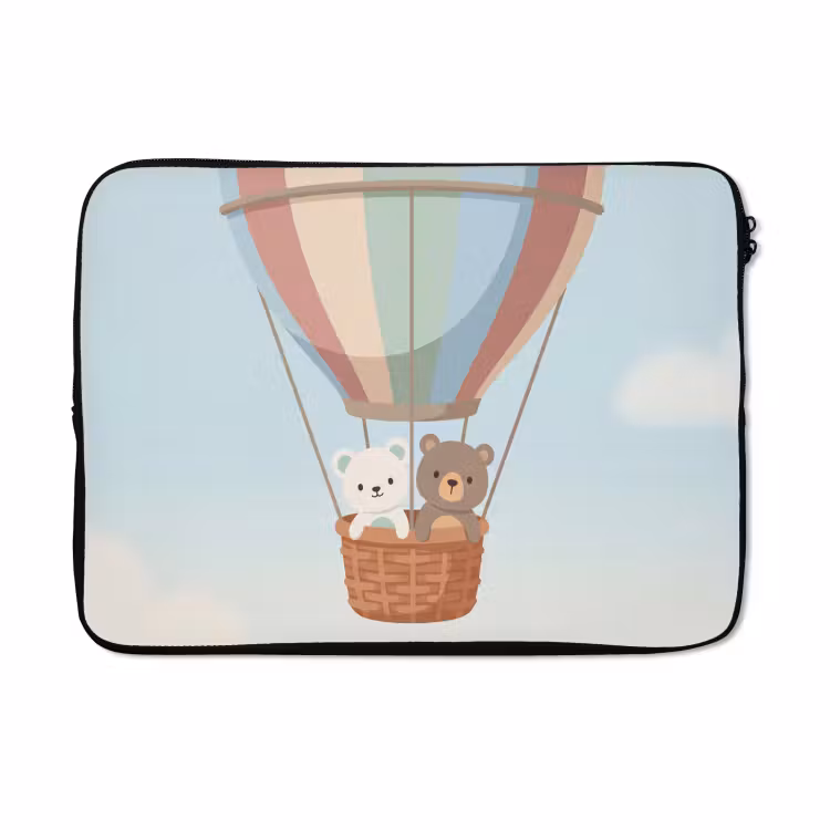 Laptophoes - Luchtballon - Beren - Pastel — 5