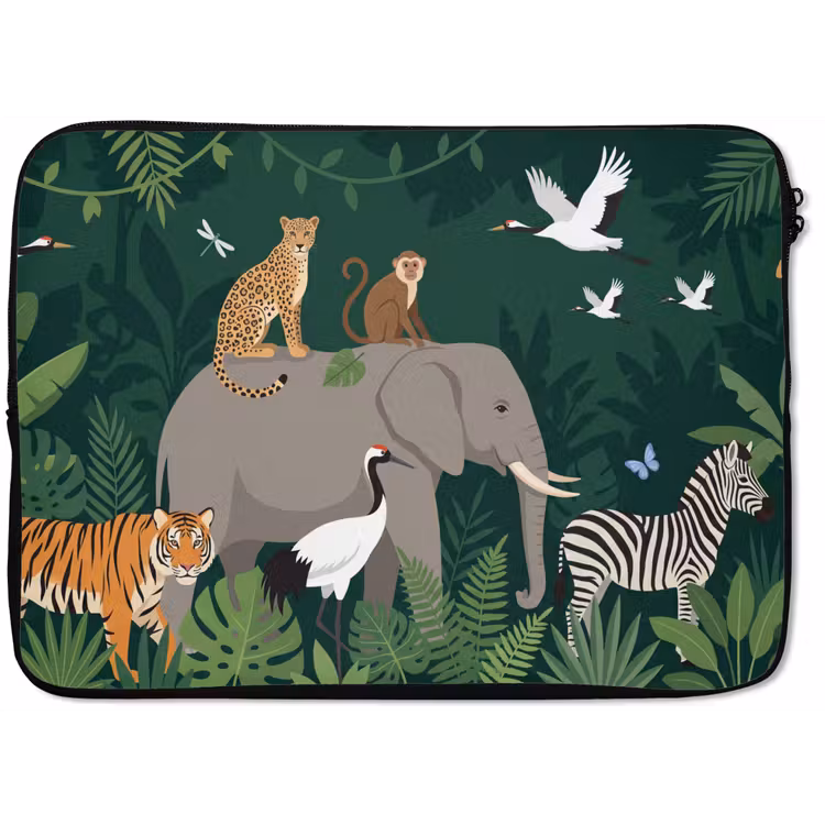 Laptophoes - Tropisch - Jungle - Groen — 1
