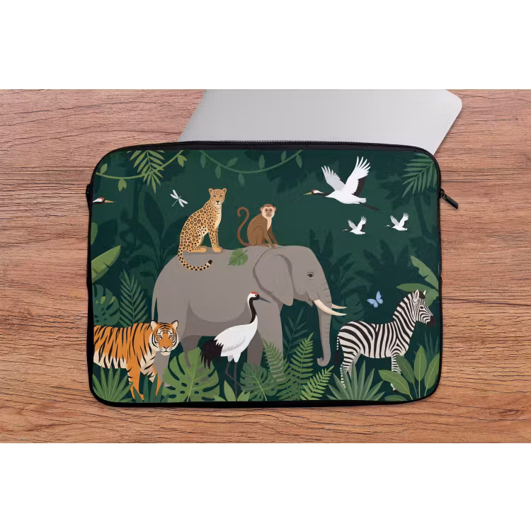 Laptophoes - Tropisch - Jungle - Groen — 2
