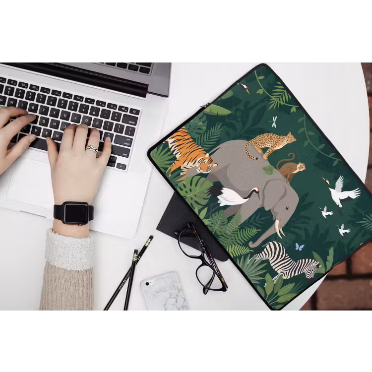 Laptophoes - Tropisch - Jungle - Groen — 3