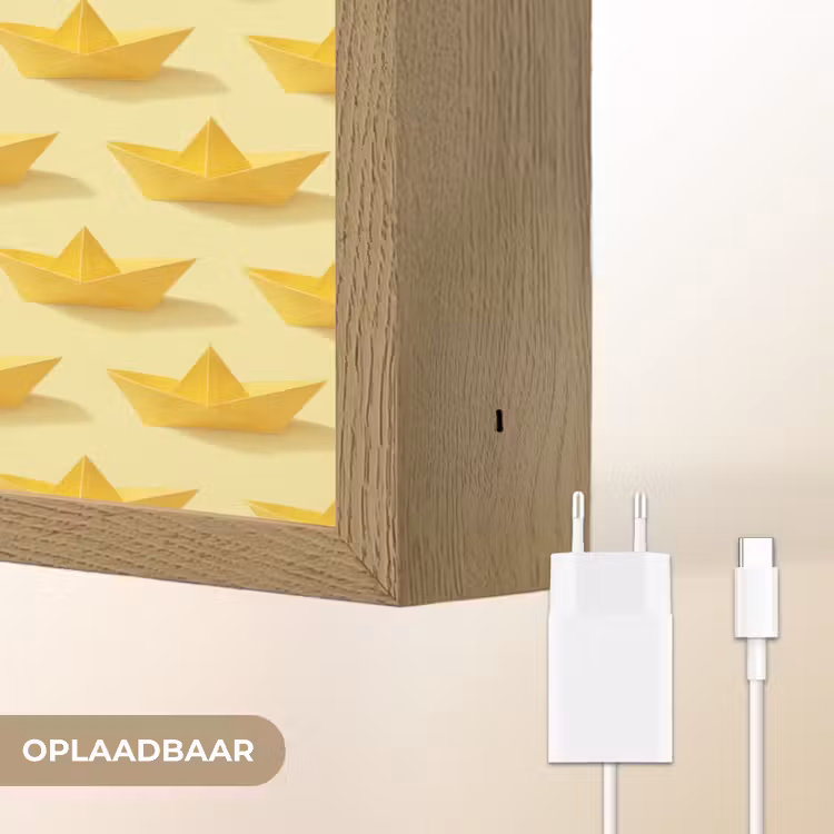Lightbox - Wandlamp - Bootjes - Origami - Creatief - Geel — 7