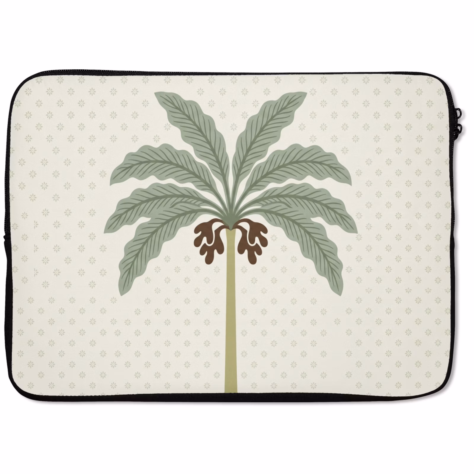 Laptophoes - Boom - Bladeren - Groen - Decoratief - Beige — 1