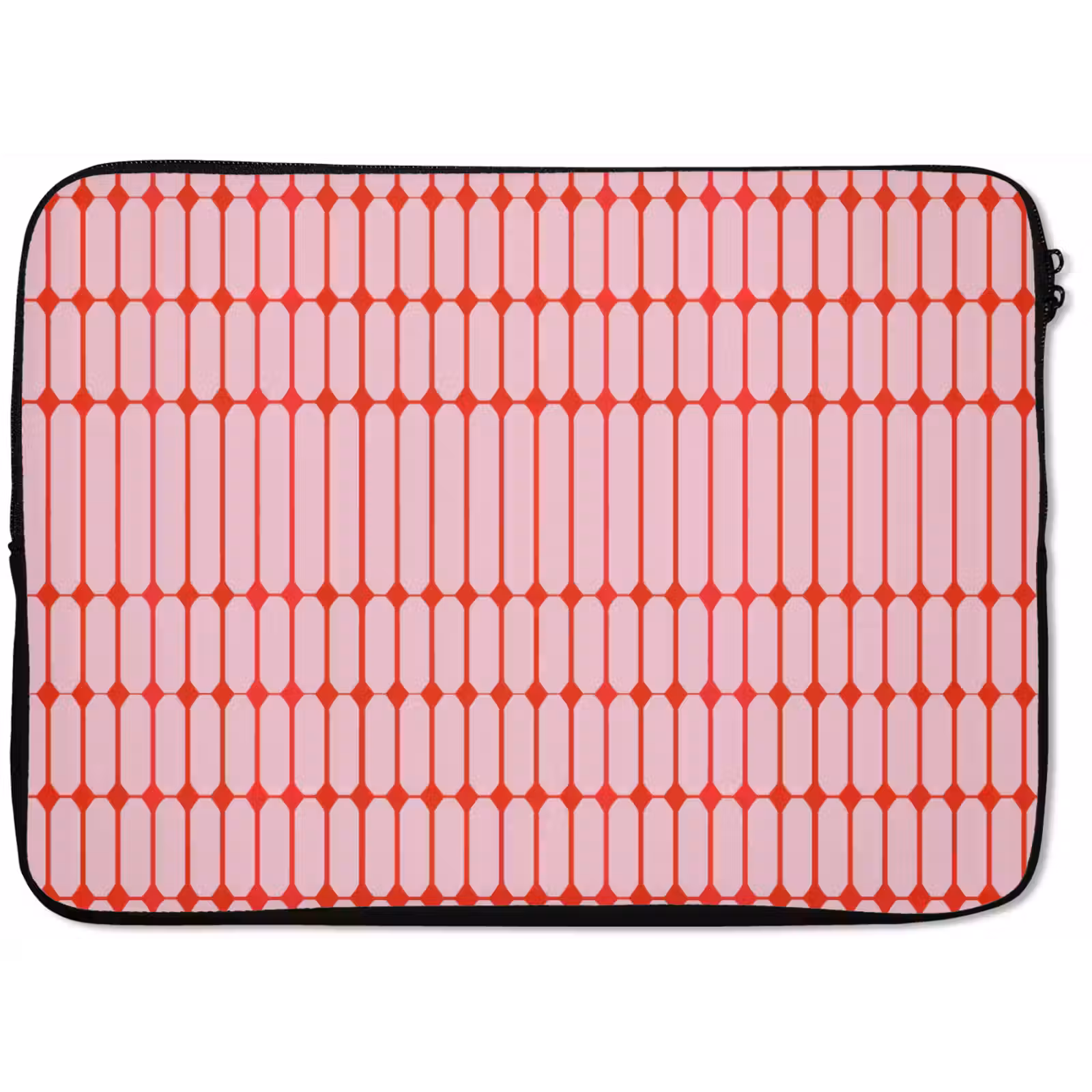 Laptophoes - Geometrisch - Minimalistisch - Rood - Roze — 1
