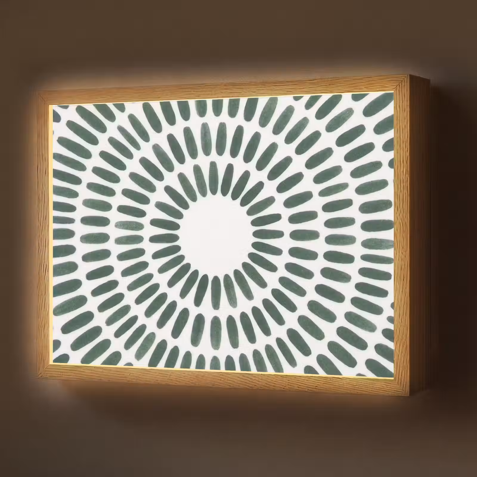 Lightbox - Wandlamp - Abstract - Cirkel - Patroon - Modern - Groen — 1