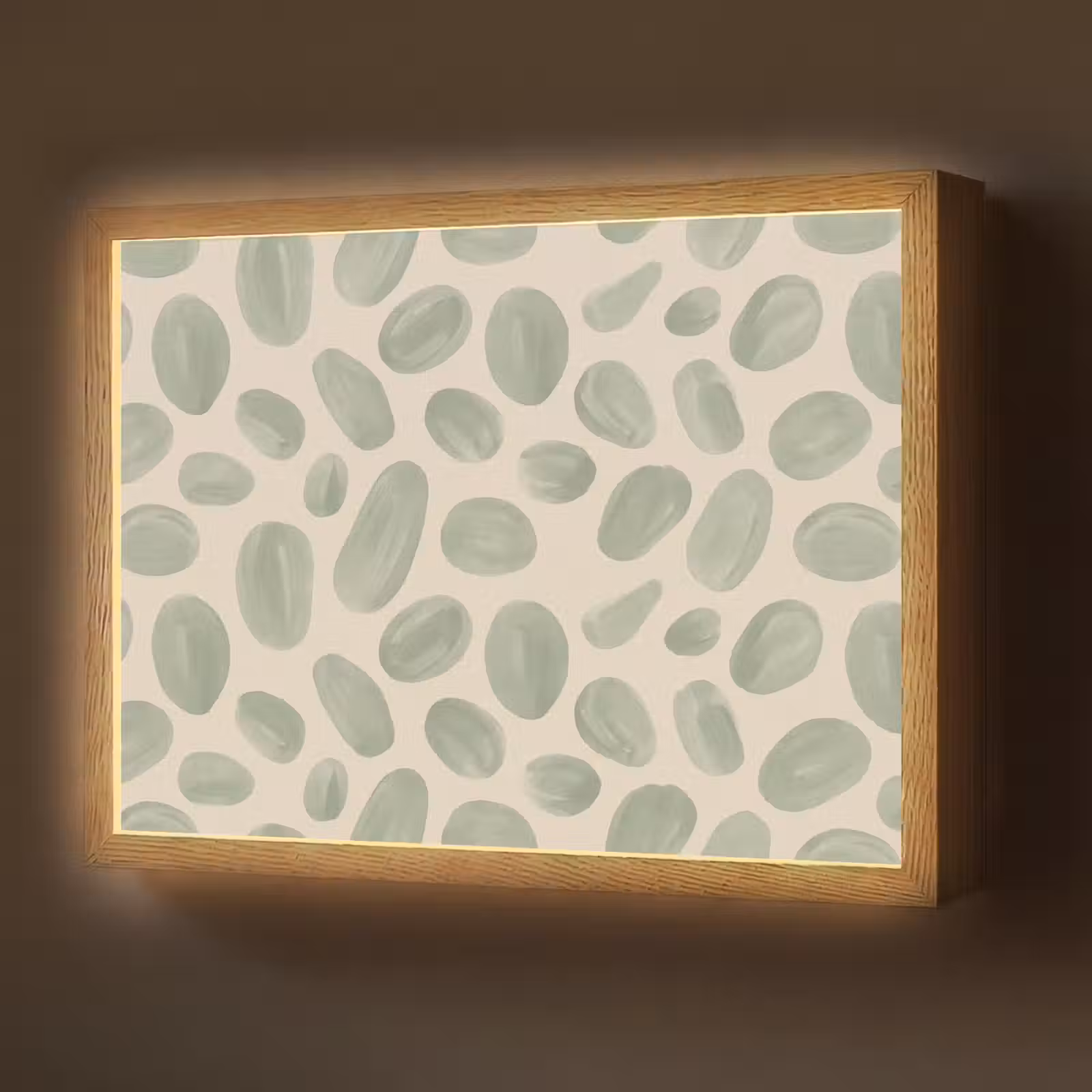 Lightbox - Wandlamp - Abstract - Patroon - Organisch - Groen - Modern — 1