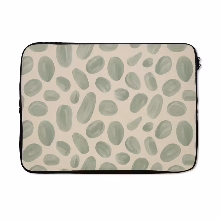 Laptophoes - Abstract - Patroon - Organisch - Groen - Modern — 5